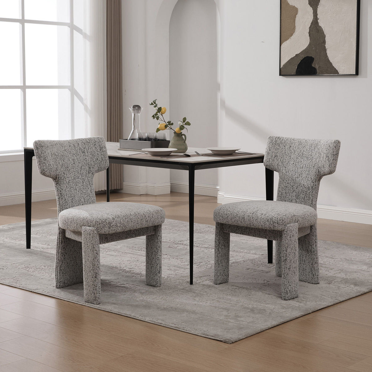 Armless Curved Back Accent Chairs by Unique Piece Furniture