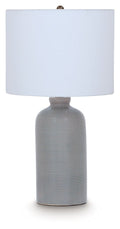 Wimlow - Ceramic Table Lamp - Gray Blue by Unique Piece Furniture