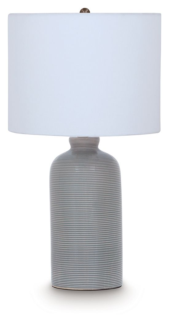 Wimlow - Ceramic Table Lamp - Gray Blue by Unique Piece Furniture