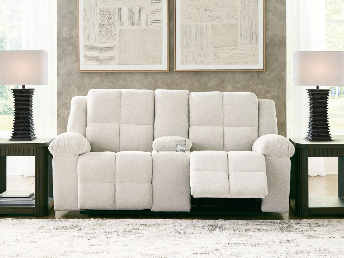 Orlen - Double Reclining Loveseat With Console - Winter by Unique Piece Furniture