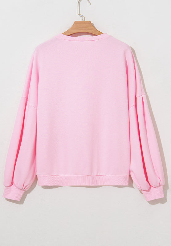 Bow Round Neck Long Sleeve Sweatshirt by Wild and Free Boutique