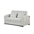 Pull Out Loveseat Sofa With Adjsutable Backrest, 2 Pillows, Cup Holders, USB Ports For Living Room by Unique Piece Furniture