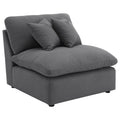 Hobson Upholstered Armless Chair Charcoal by Unique Piece Furniture