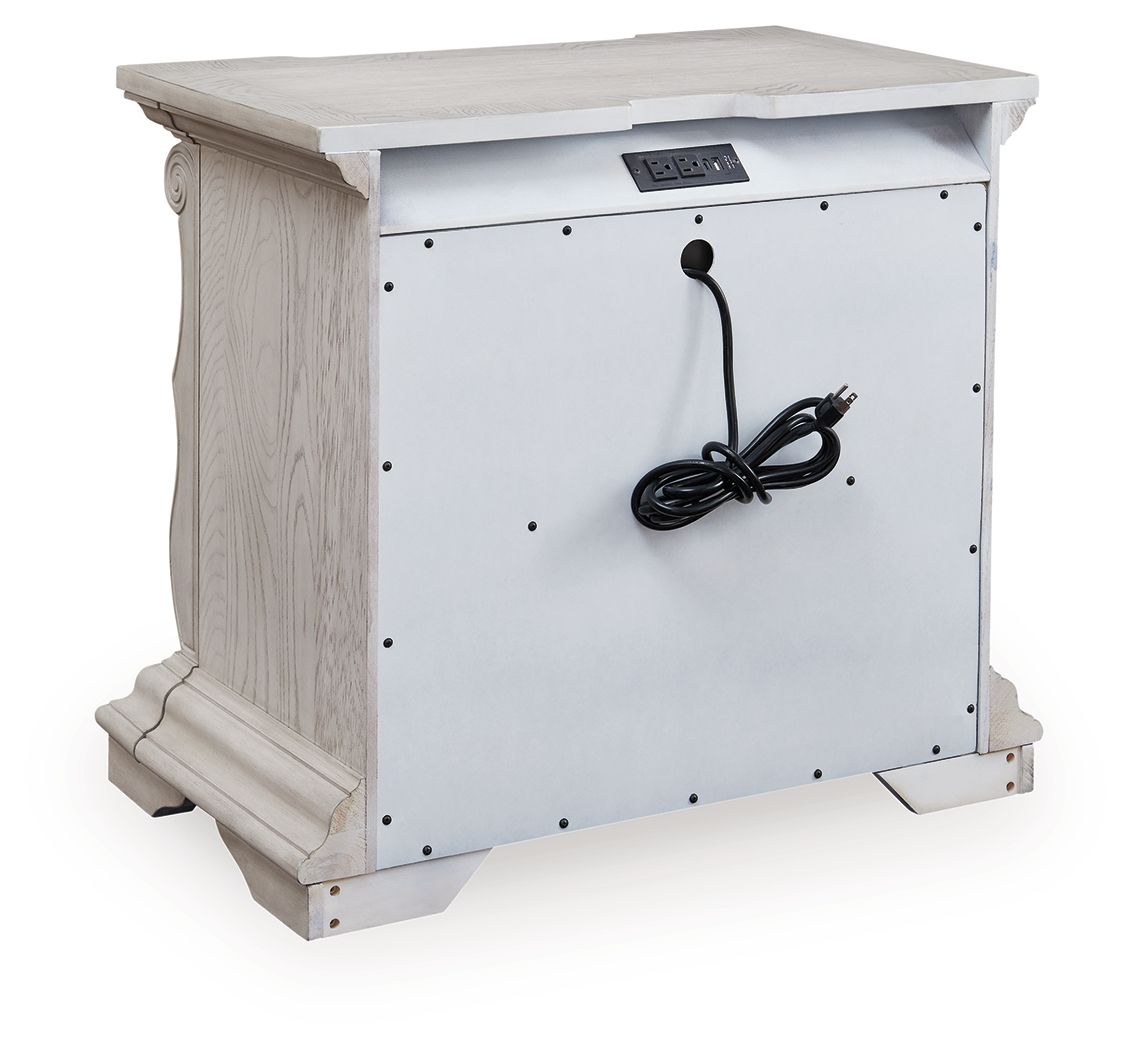 Bruchandi - Three Drawer Night Stand - Antique White by Unique Piece Furniture