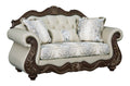 Pierce - Loveseat With 3 Pillows - Beige / Cherry by Unique Piece Furniture