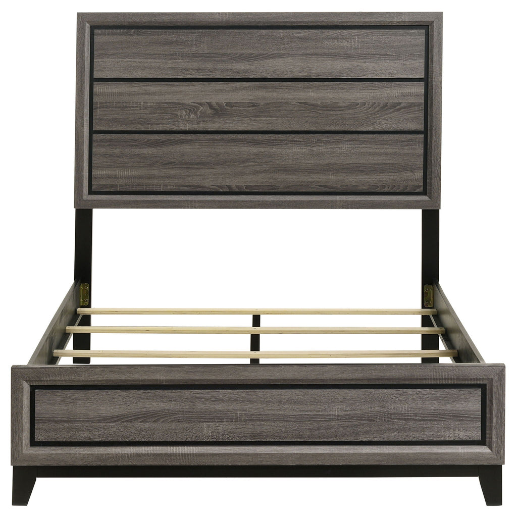 Watson Wood Full Panel Bed Grey Oak by Unique Piece Furniture
