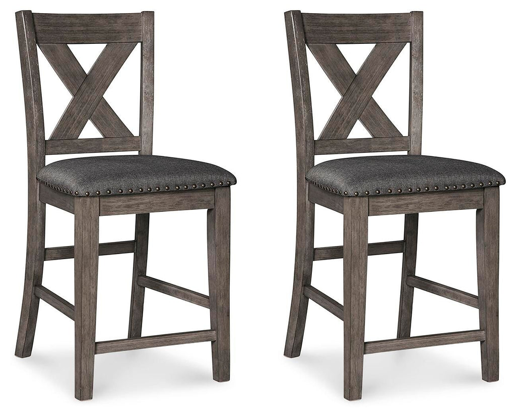 Caitbrook - Upholstered Barstool (Set of 2) - Gray by Unique Piece Furniture