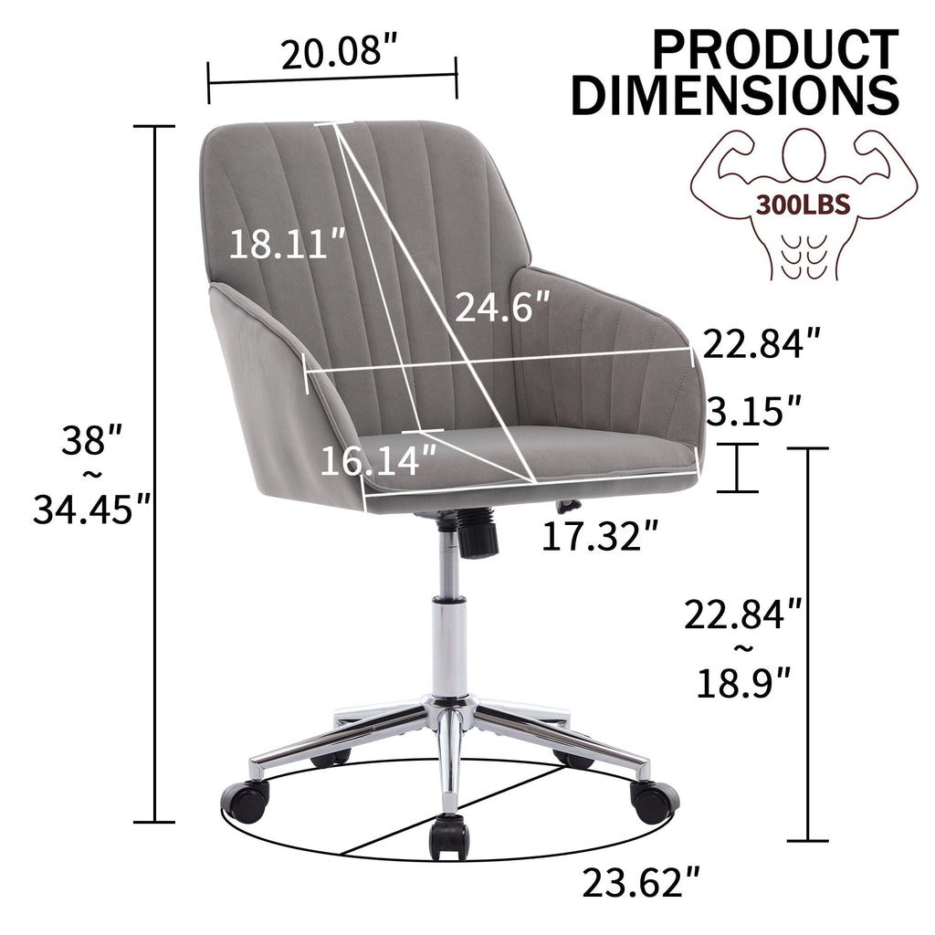 Adjustable Ergonomic Office Chair, Swivel Backrest Seat by Unique Piece Furniture