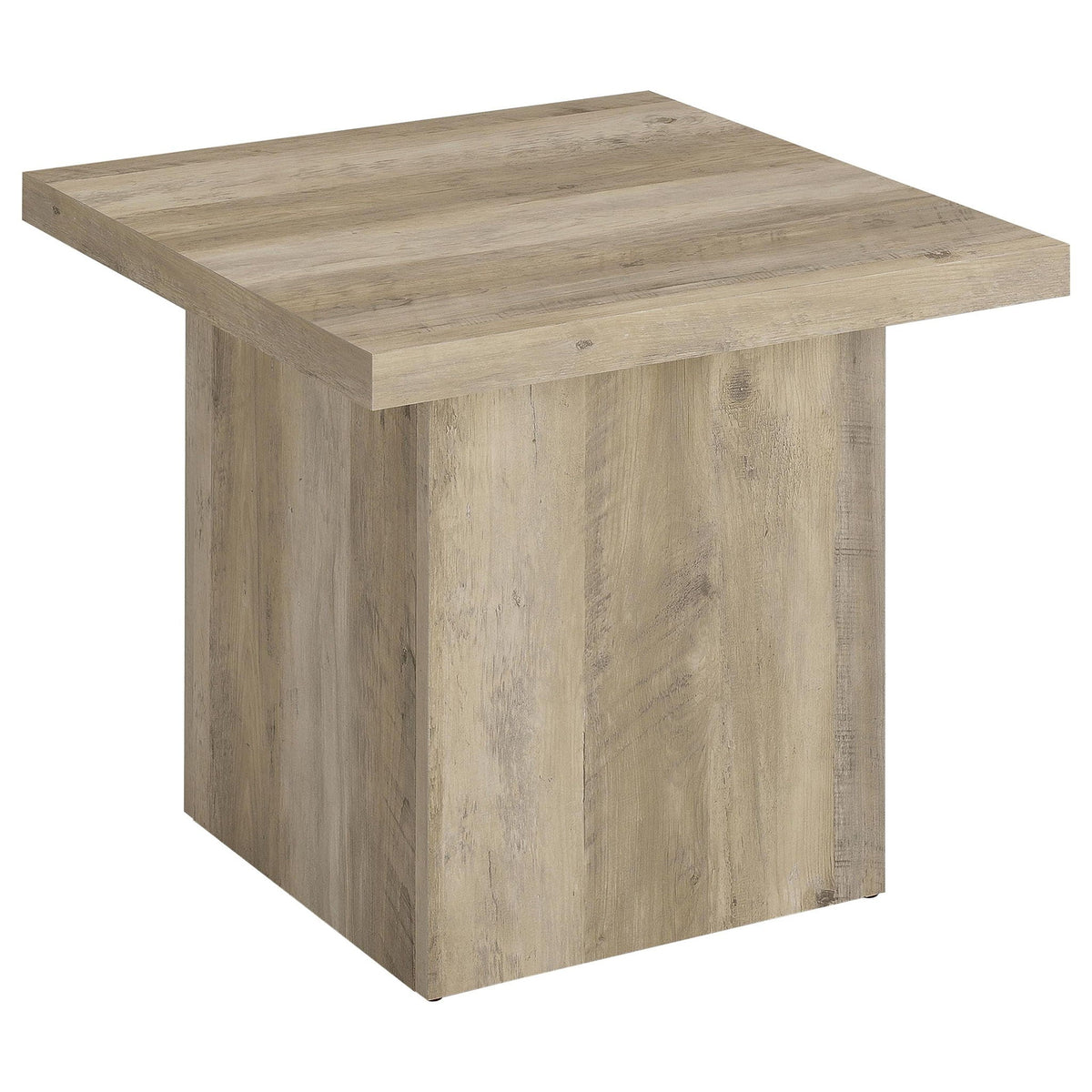Devar 3-piece Square Coffee End Table Set Distressed Pine by Unique Piece Furniture
