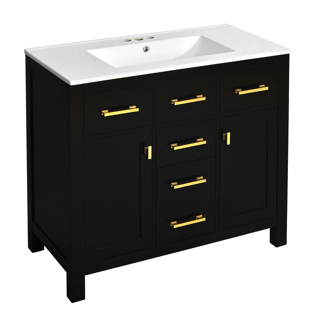 Bathroom Vanity With Sink Combo Set, Modern Bathroom Cabinet With 4 Drawers by Unique Piece Furniture