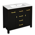 Bathroom Vanity With Sink Combo Set, Modern Bathroom Cabinet With 4 Drawers by Unique Piece Furniture