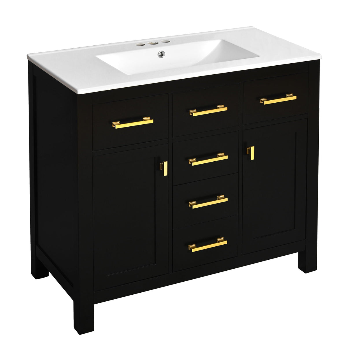 Bathroom Vanity With Sink Combo Set, Modern Bathroom Cabinet With 4 Drawers by Unique Piece Furniture