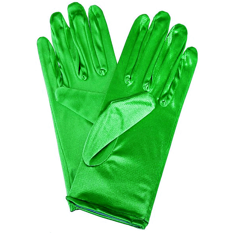 Bridal Wedding Gloves Short Satin Dress Cheongsam Gloves by My Store