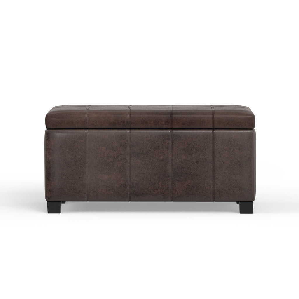 Dover - Storage Ottoman Bench - Distressed Brown by Unique Piece Furniture