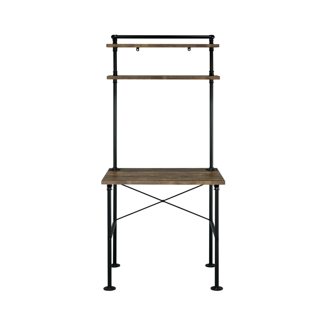 Ensata - Rustic Writing Desk - Black / Oak by Unique Piece Furniture
