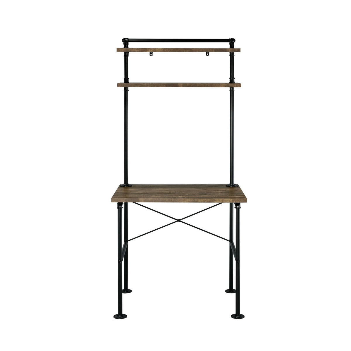 Ensata - Rustic Writing Desk - Black / Oak by Unique Piece Furniture