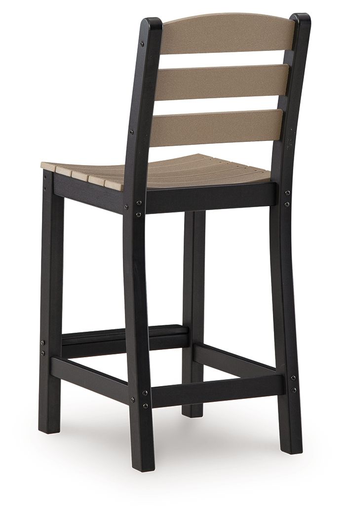 Shoreline Beach - Outdoor Counter Table And 2 Barstools (Set of 3) - Black / Beige by Unique Piece Furniture