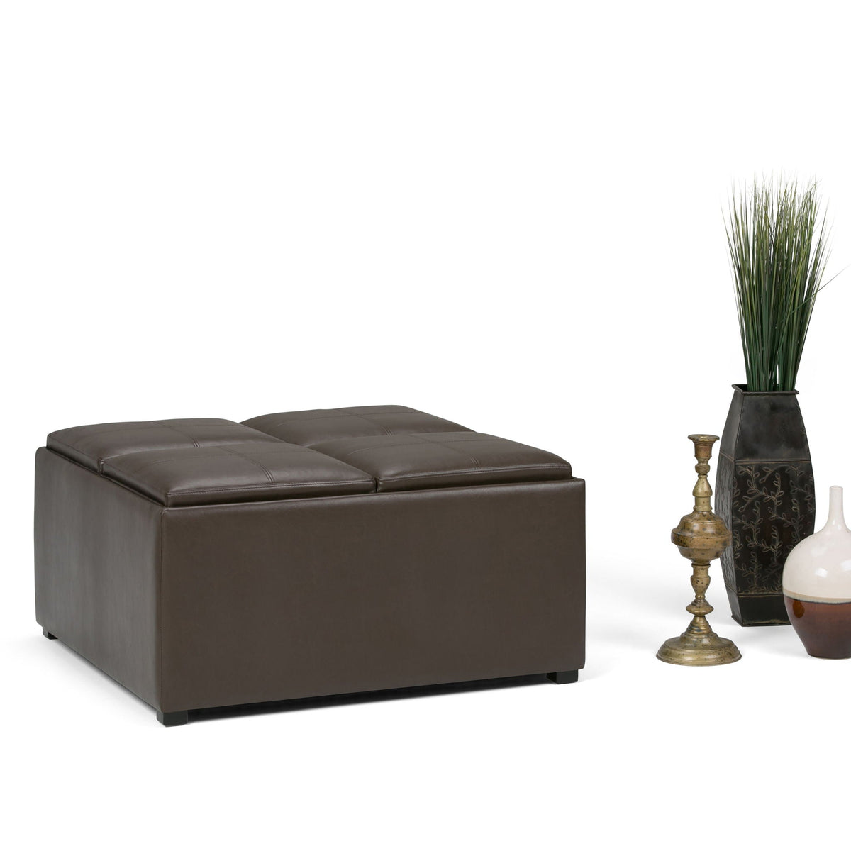 Avalon - Square Coffee Table, Storage Ottoman by Unique Piece Furniture