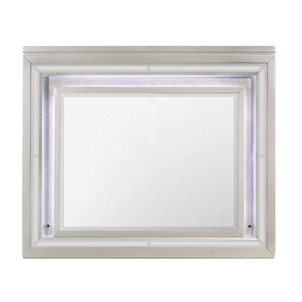 Cross - Glam Mirror With LED - Champagne by Unique Piece Furniture