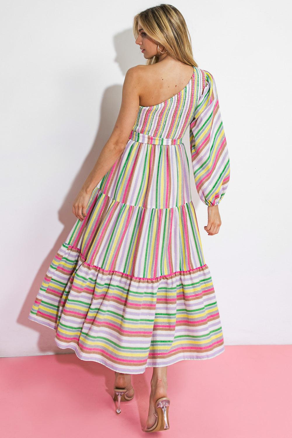 NO MATTER WHERE I GO WOVEN MIDI DRESS by Flying Tomato