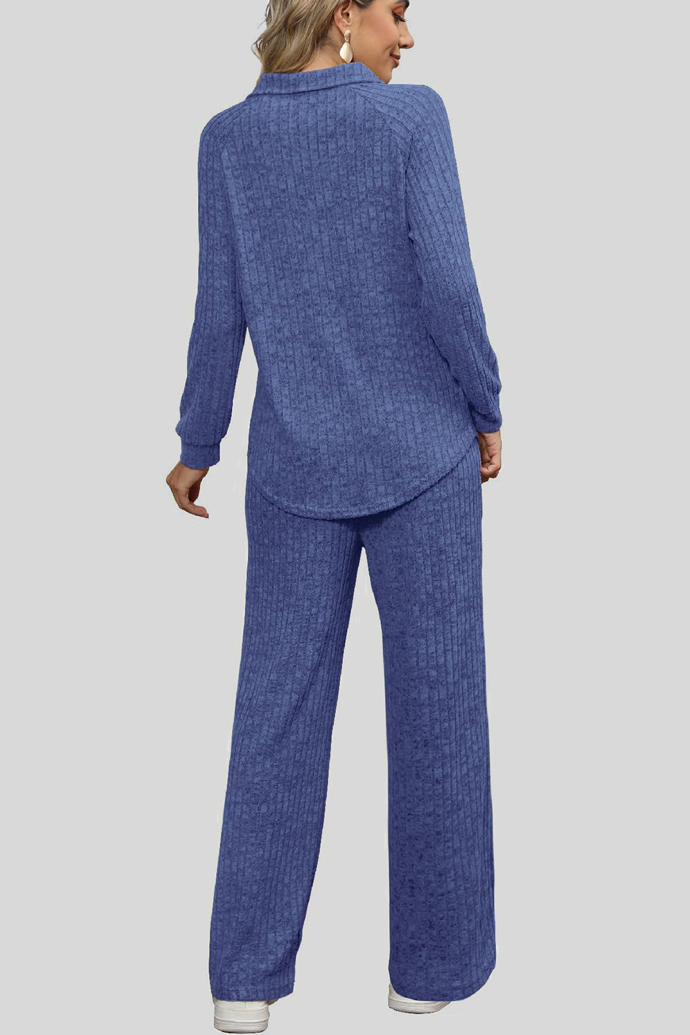 Ribbed Long Sleeve Top and Pocketed Pants Set by Wild and Free Boutique