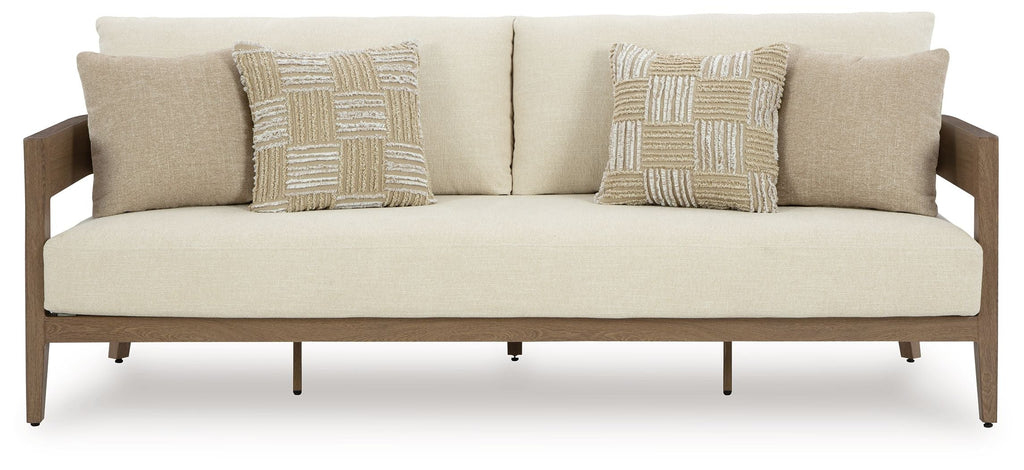 Serene Bay - Sofa With Cushion - Dark Brown / White by Unique Piece Furniture
