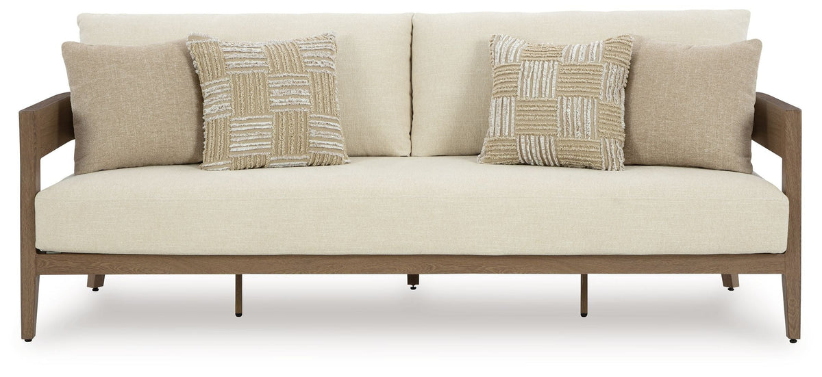 Serene Bay - Sofa With Cushion - Dark Brown / White by Unique Piece Furniture