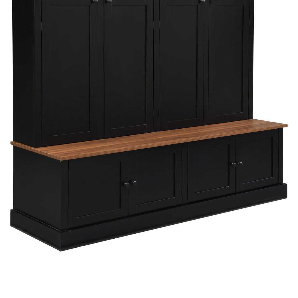 Hall Tree With Bench And Cabinet by Unique Piece Furniture