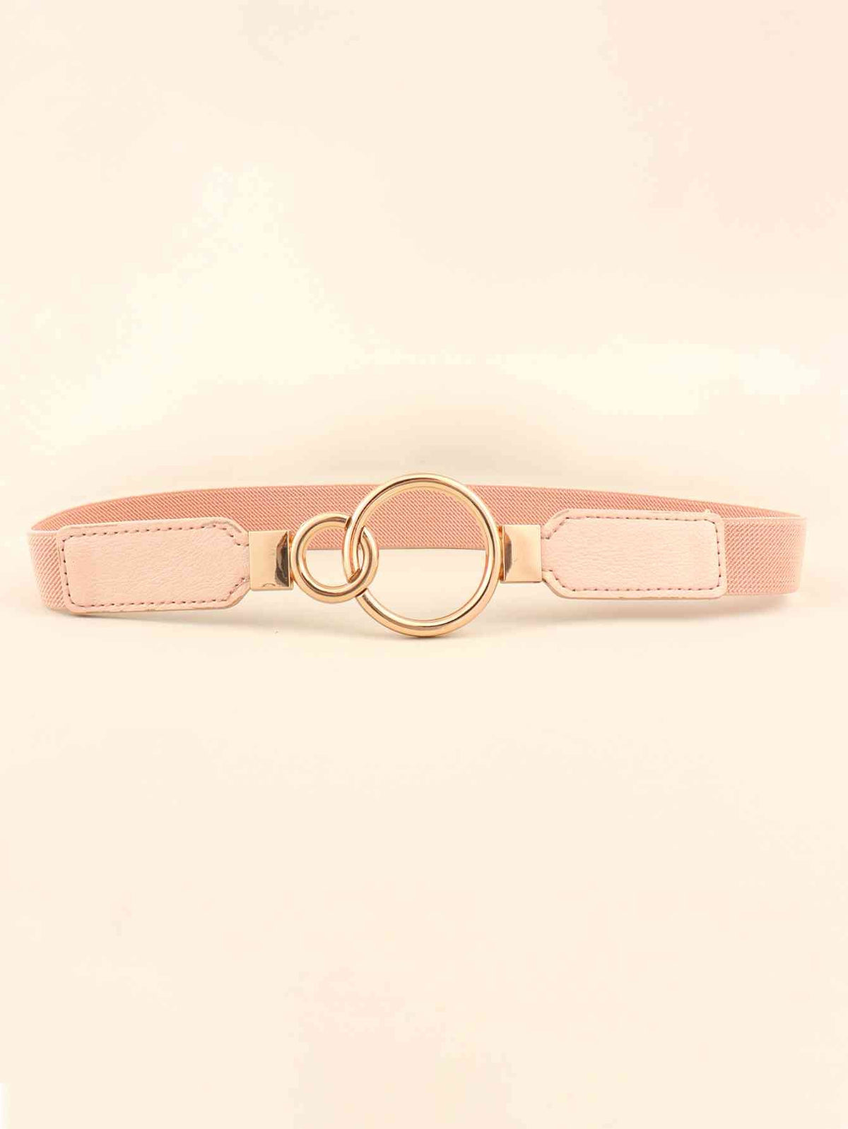 ElegantStyle Double Ring Buckle Elastic PU Belt – Adjustable Comfort Fit See size chart under “more details” by The Fashion Celestial