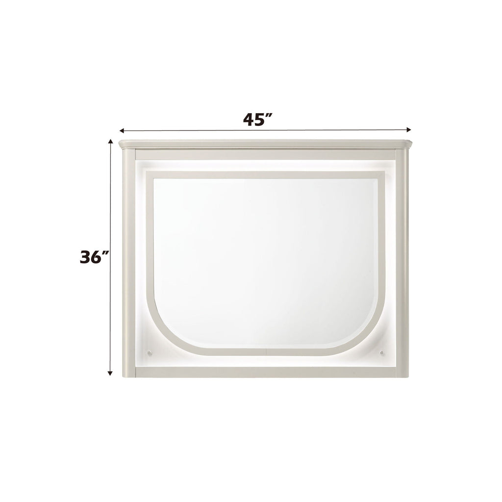Laveda - Mirror With LED - White by Unique Piece Furniture
