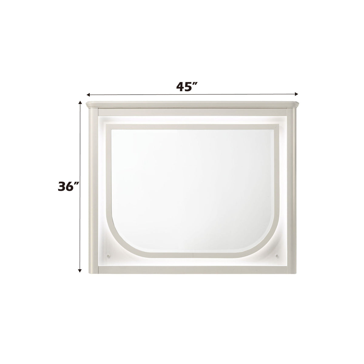 Laveda - Mirror With LED - White by Unique Piece Furniture