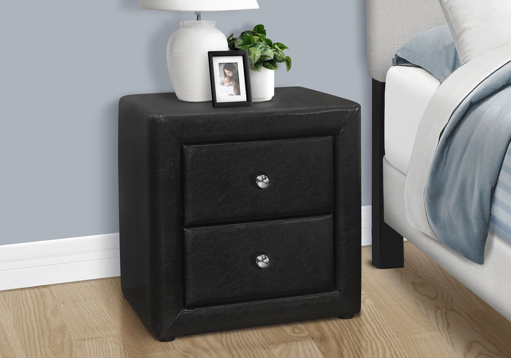 Nightstand, Storage Drawer Versatile Use, Upholstered, Transitional by Unique Piece Furniture