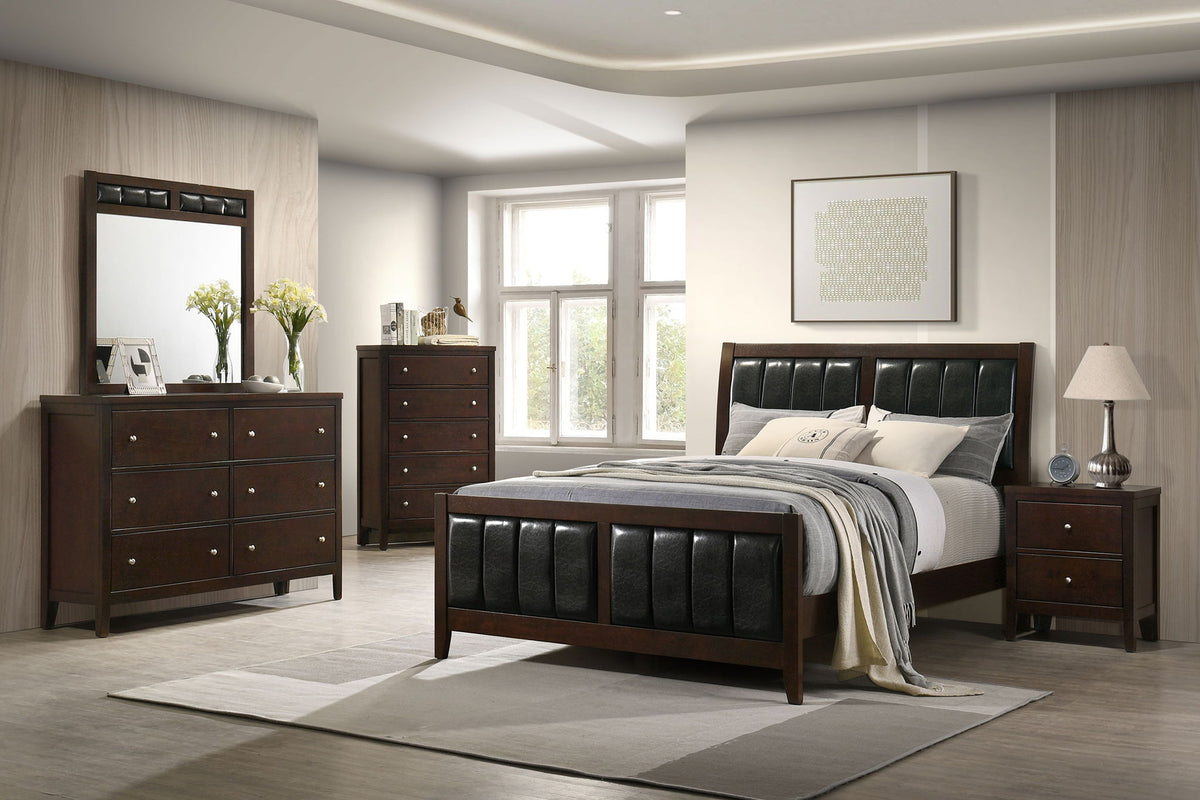 Carlton 5-piece Queen Bedroom Set Cappuccino by Unique Piece Furniture