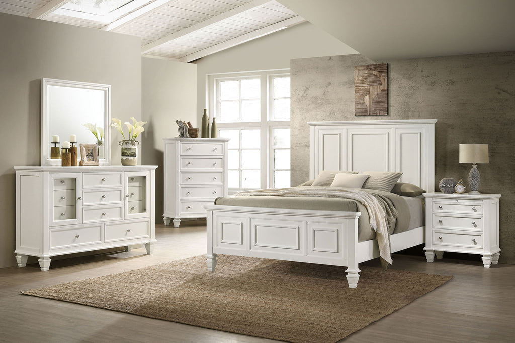 Sandy Beach 5-piece Queen Bedroom Set Cream White by Unique Piece Furniture