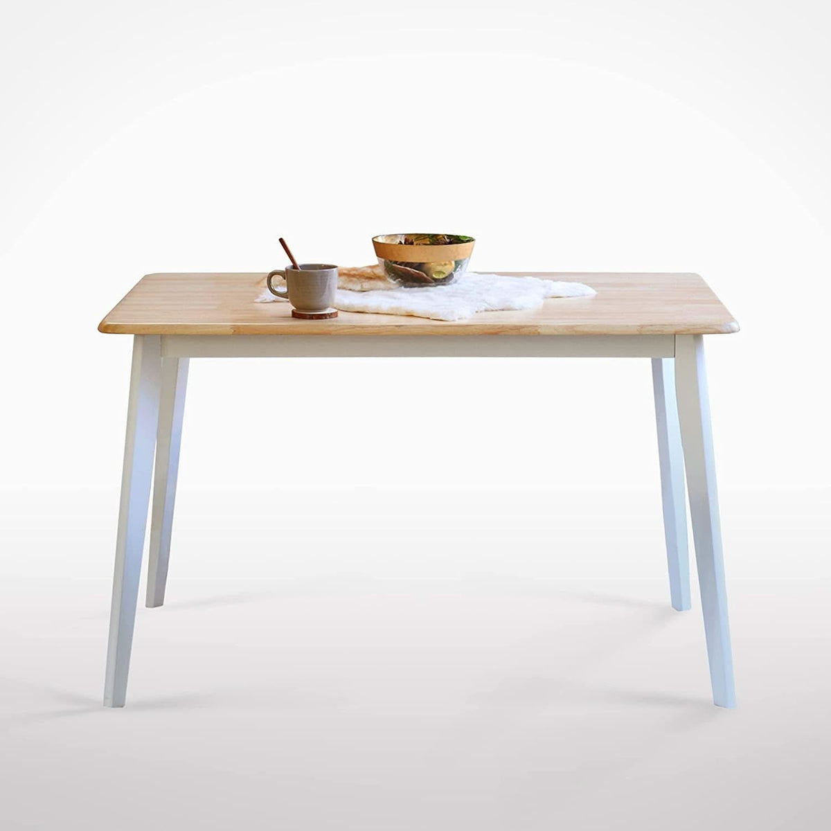 Mid Century Modern Solid Wood Rectangular Dining Table by ShipItFurniture