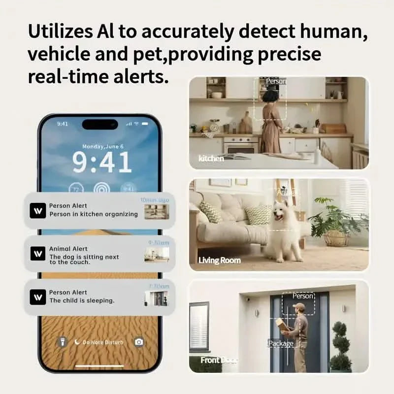 3MP Smart Home Security Camera – Night Vision, Two-Way Audio, Motion Detection, Alexa Compatible by DailySale