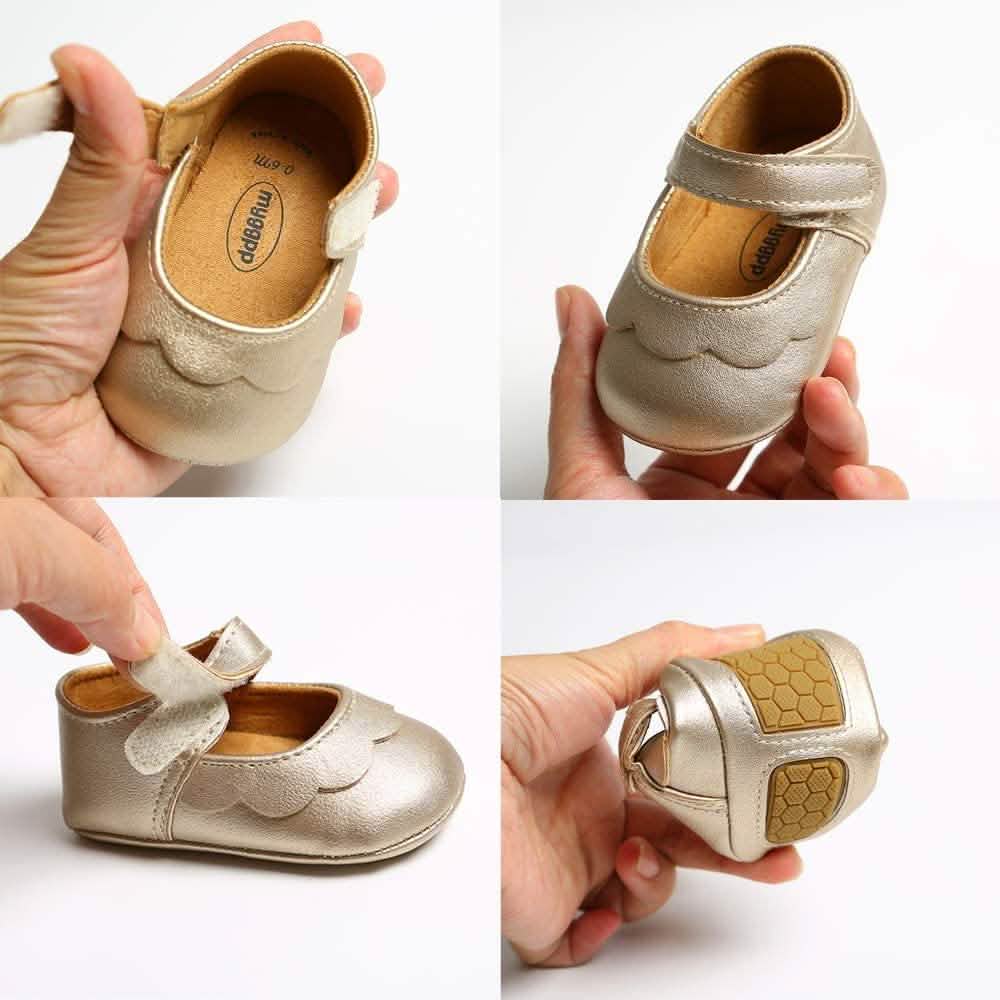 Baby Girls Mary Jane Flats Non-Slip Toddler First Walkers Princess Dress Shoes by DailySale