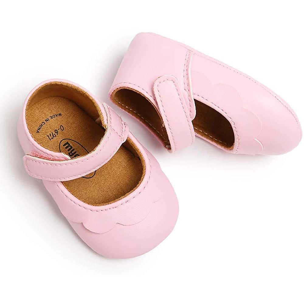 Baby Girls Mary Jane Flats Non-Slip Toddler First Walkers Princess Dress Shoes by DailySale