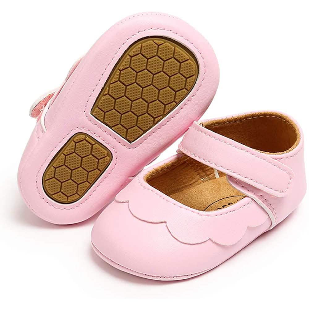 Baby Girls Mary Jane Flats Non-Slip Toddler First Walkers Princess Dress Shoes by DailySale