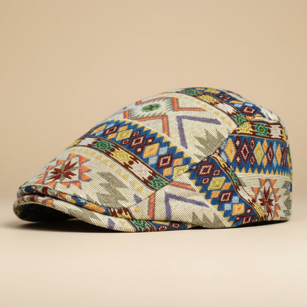 Women’s Retro Beret Hat – Chic British Style Ethnic Beret by FitiqueFit
