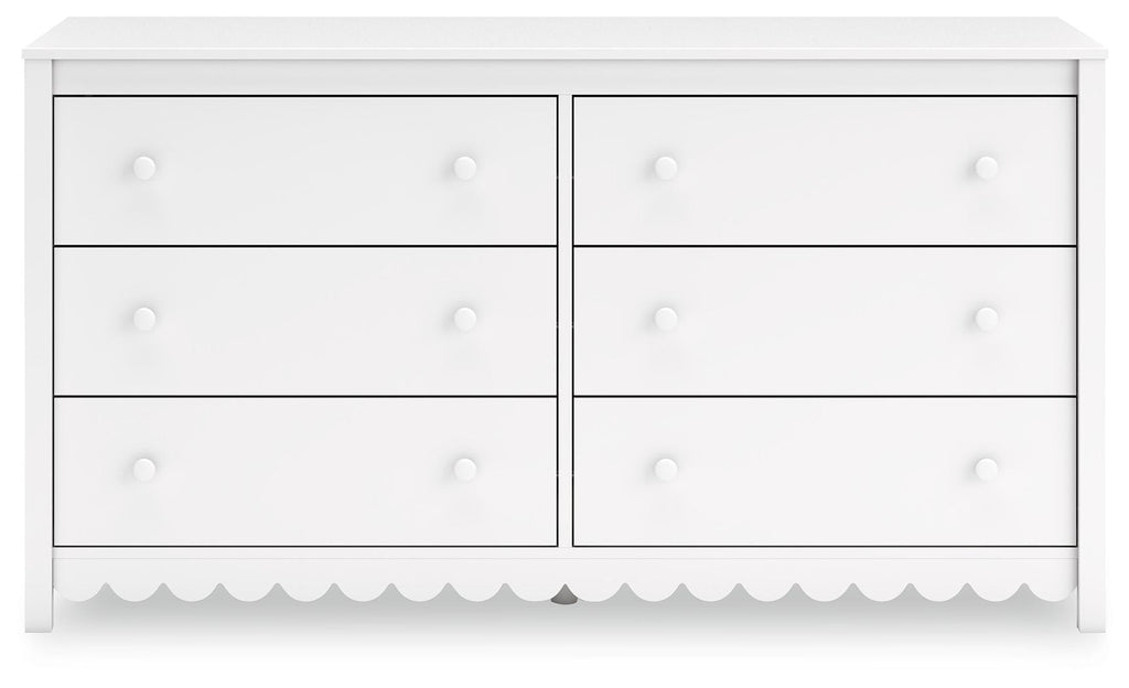 Hallityn - Six Drawer Dresser - White by Unique Piece Furniture