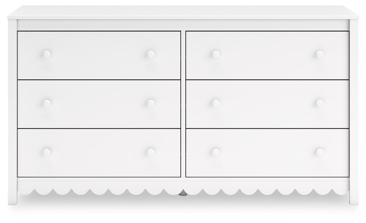 Hallityn - Six Drawer Dresser - White by Unique Piece Furniture