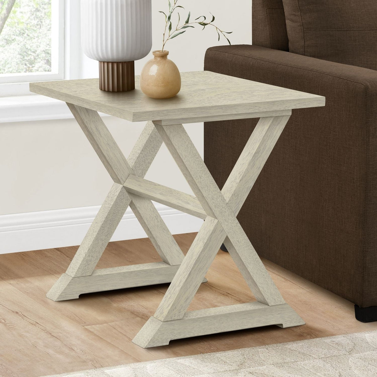 Compact Accent End Table, Square, Transitional by Unique Piece Furniture