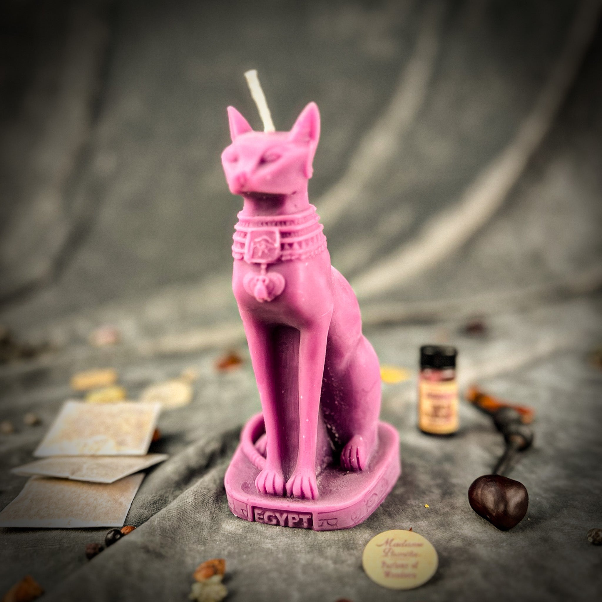 Bast Candle Spell Kit - Egyptian Goddess Protection & Fertility Magic by Parlour of Wonders