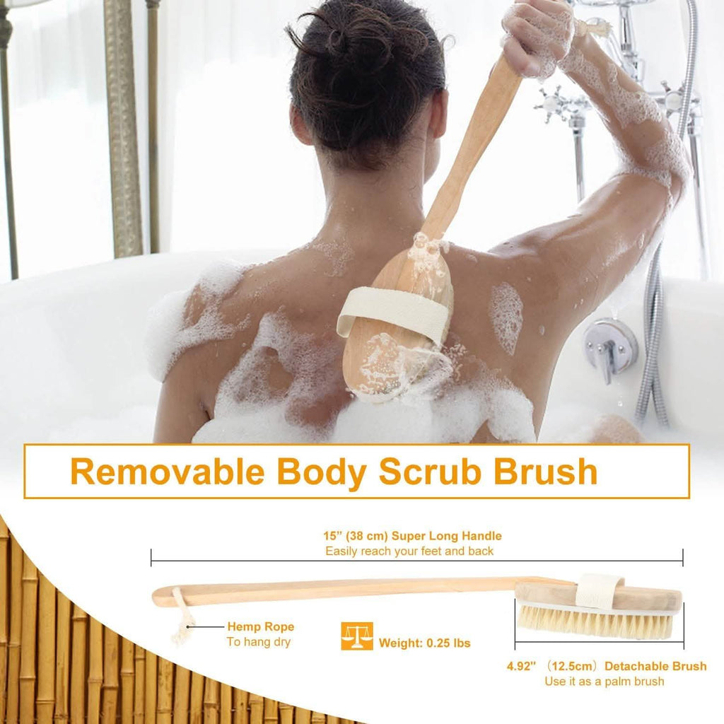 Bath Brush 15" Shower Body Back Scrubber by DailySale