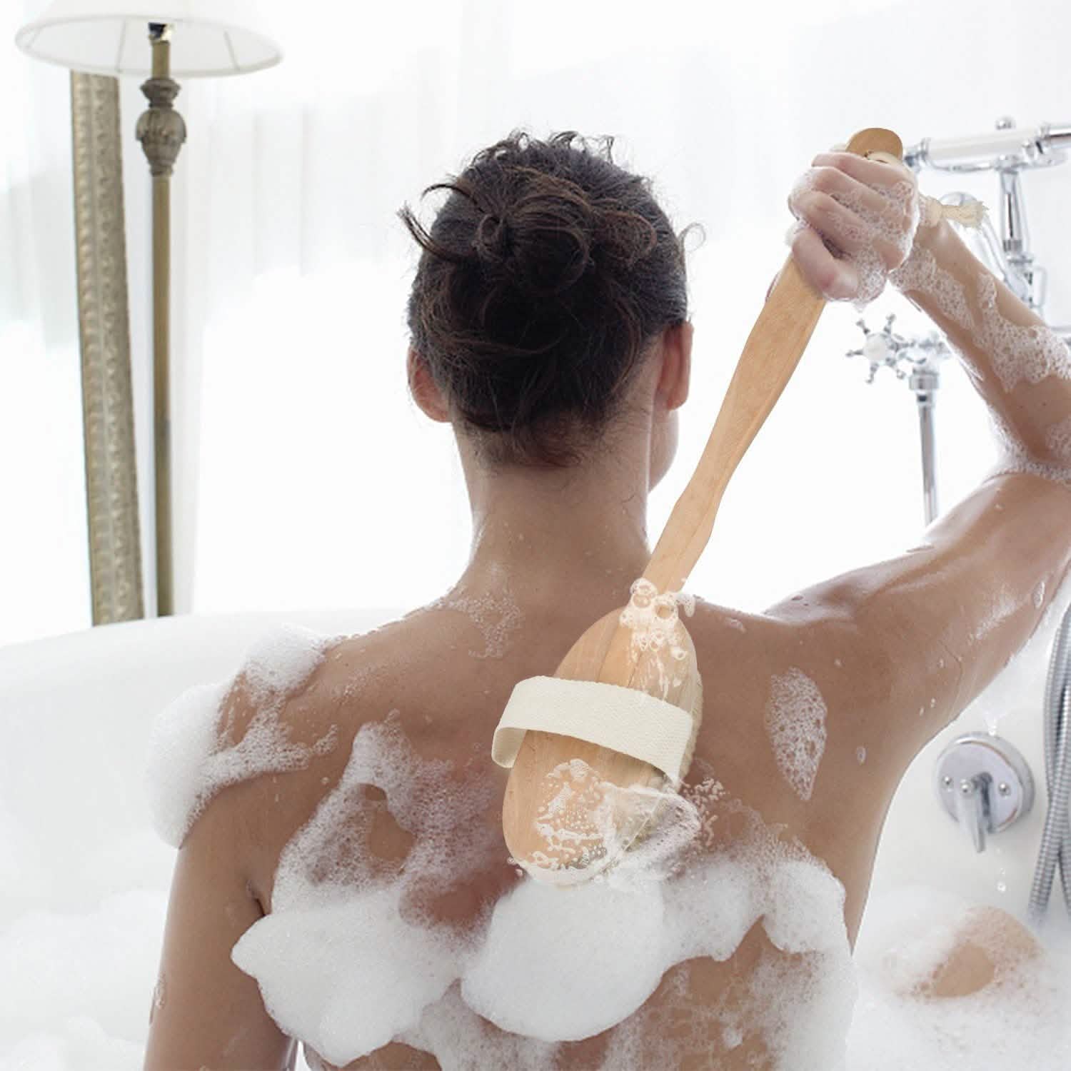 Bath Brush 15" Shower Body Back Scrubber by DailySale