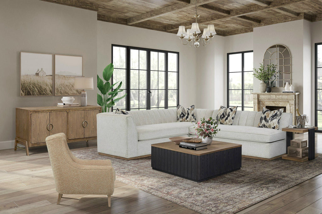 Hi Back Accent Chair - Light Brown by Unique Piece Furniture