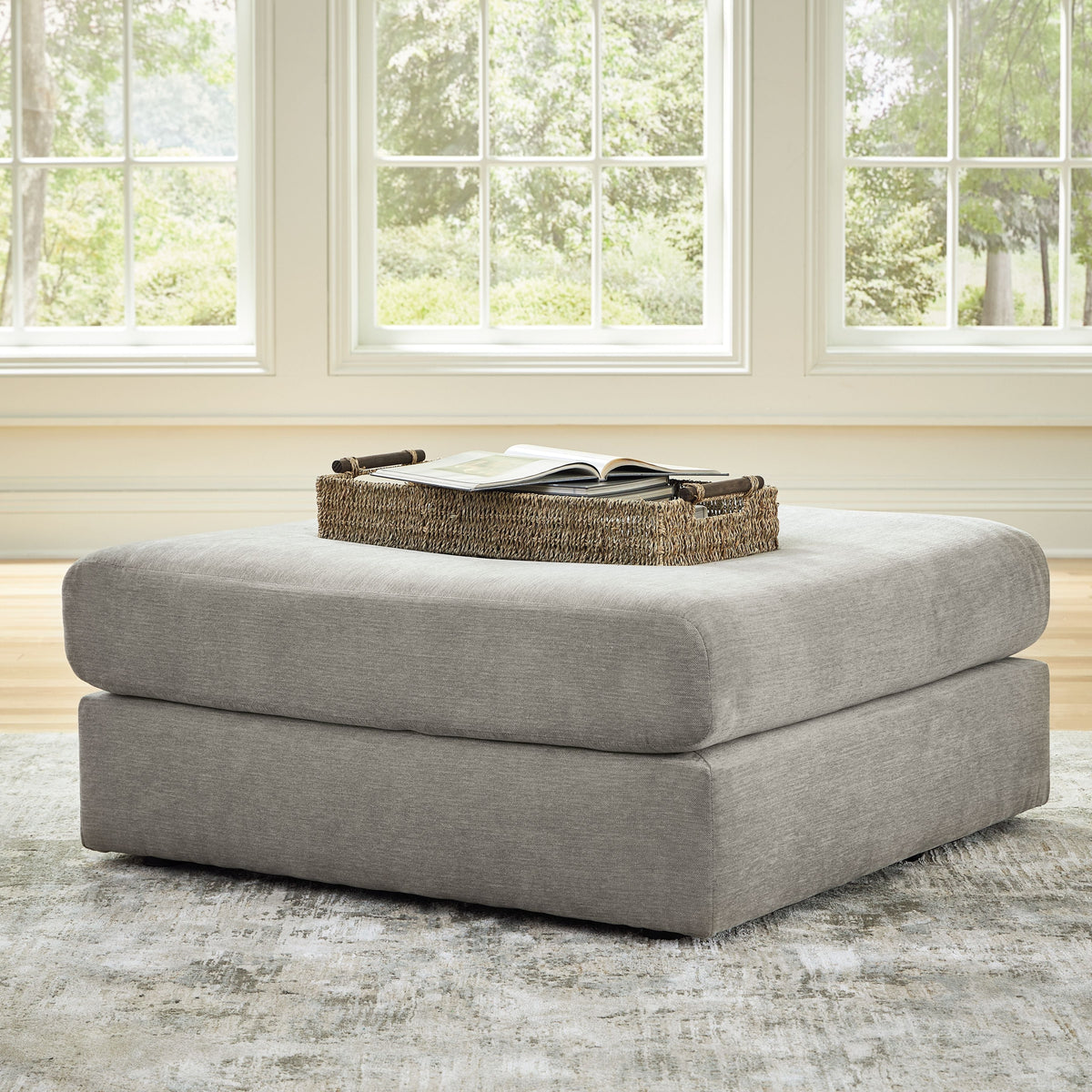 Avaliyah - Oversized Accent Ottoman - Ash by Unique Piece Furniture