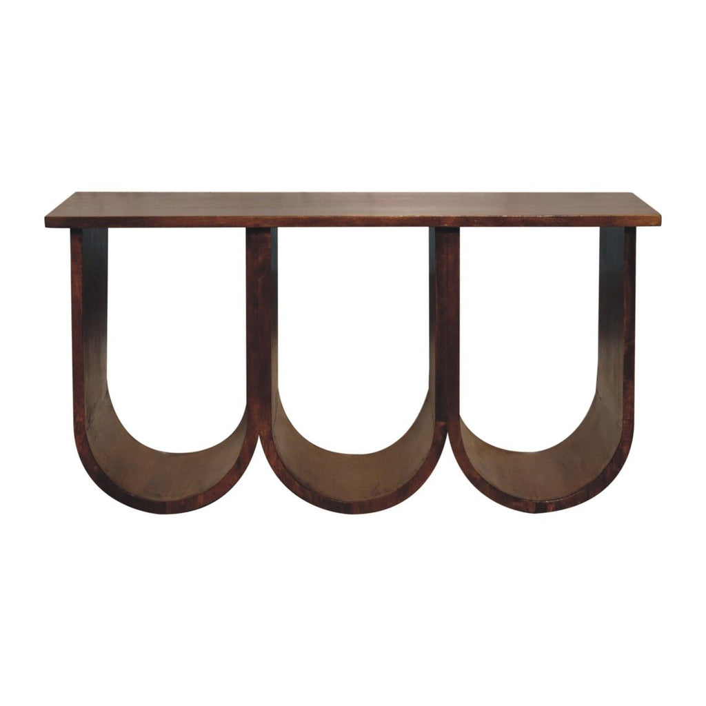 Triple Open Style Coffee Table - Beige / Brown by Unique Piece Furniture