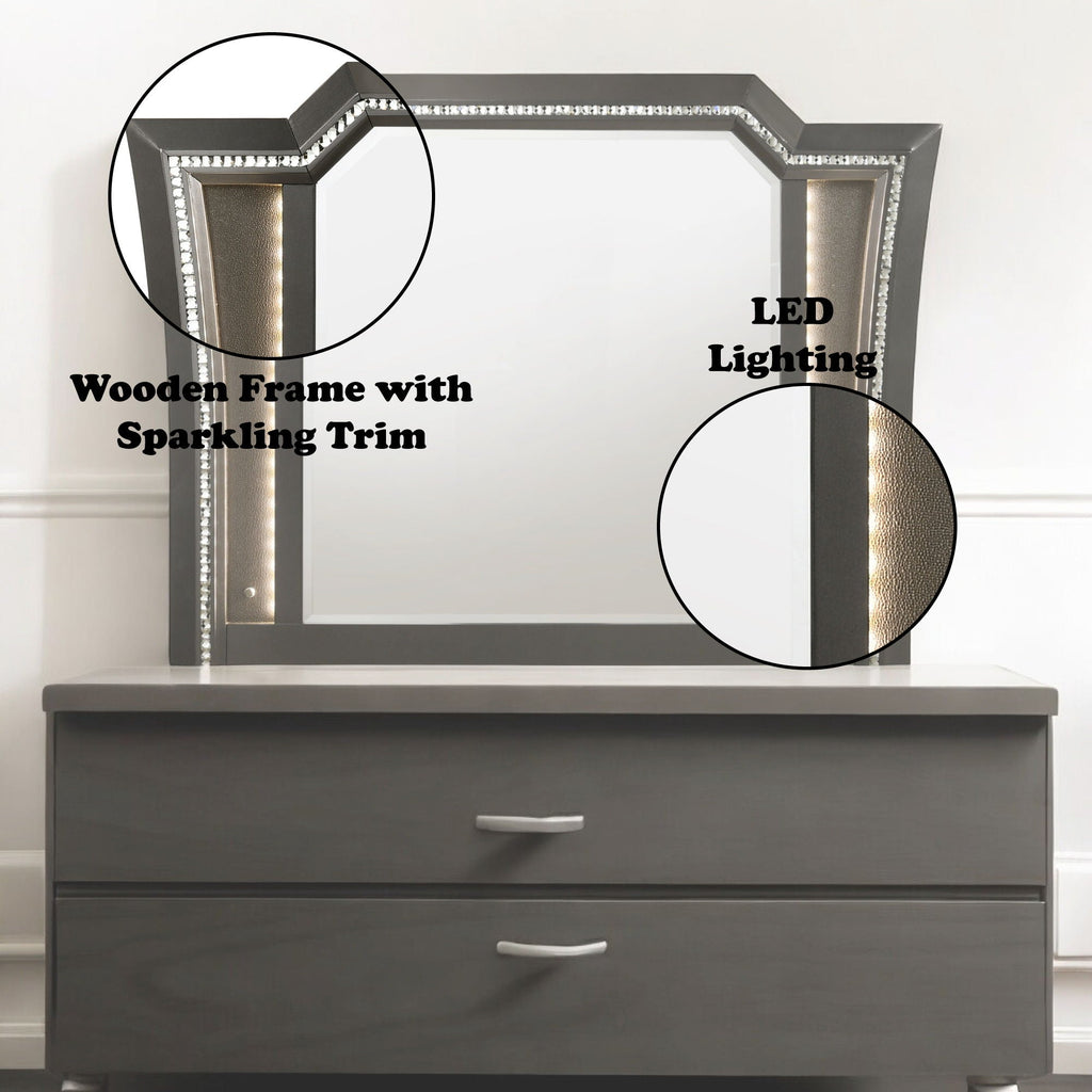 Kaitlyn - Mirror With LED by Unique Piece Furniture